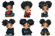 Valentine Holiday Black Girl Clipart, an Illustration by Black Bird Studio (Thumbnail 5 of 6)