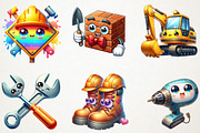 Cute Construction Watercolor Clipart, an Illustration by RobertsArt (Thumbnail 7 of 7)