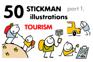 Cartoon tourism set 1., a Person Illustration by eka panova
