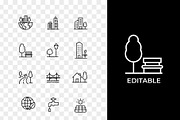 World Urbanism Day Urban Icons Set, an Outline Icon by Unique Design Team (Thumbnail 2 of 3)