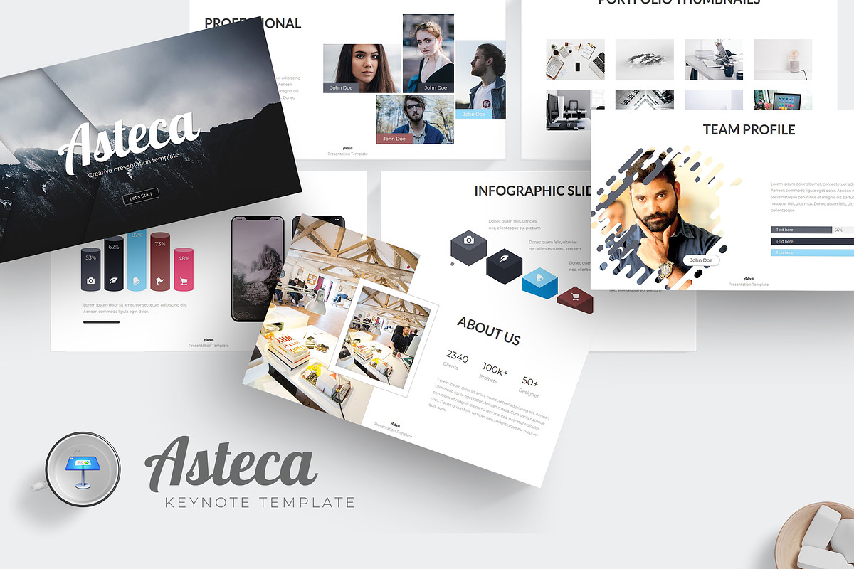 Asteca - Keynote Template, a Presentation Template by AQR Studio