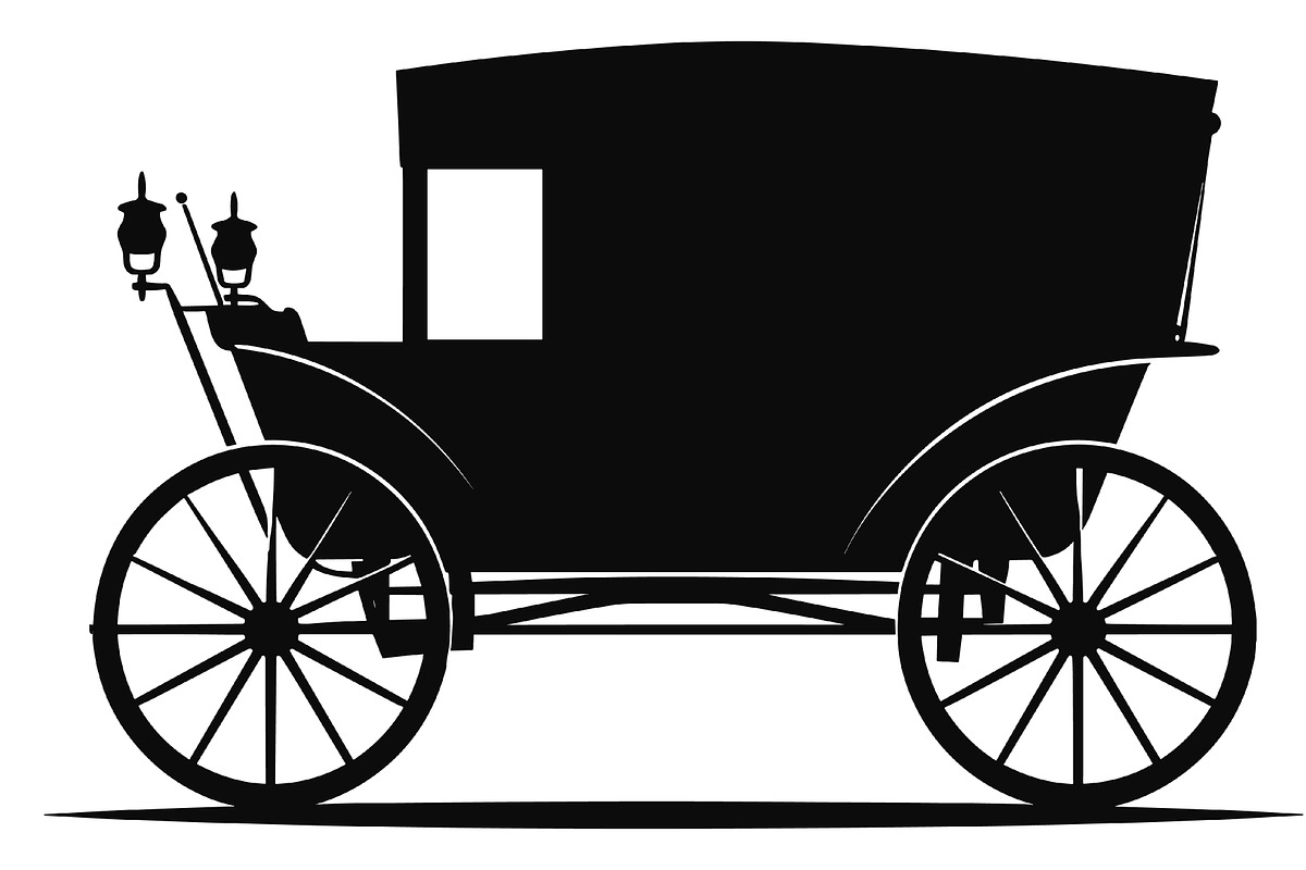 Amish Buggy SVG Black Silhouette, an Animal Illustration by Gfx Expert Team (Photo 3 of 3)