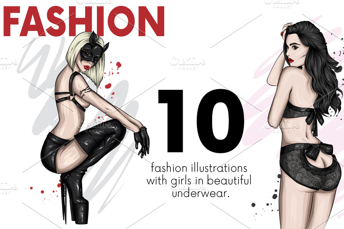 Fashion illustrations underwear., an Object Illustration by Vitaliy Grin (Photo 1 of 2)