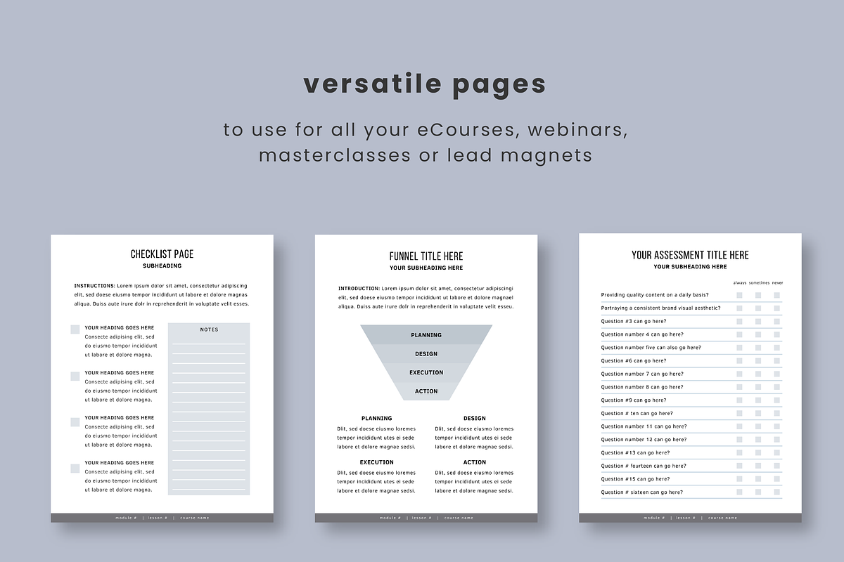 eCourse Resource Bundle, a Design Template by Studio Soluna (Photo 5 of 31)