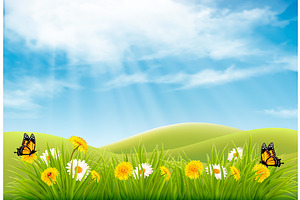 Spring Nature Landscape Background