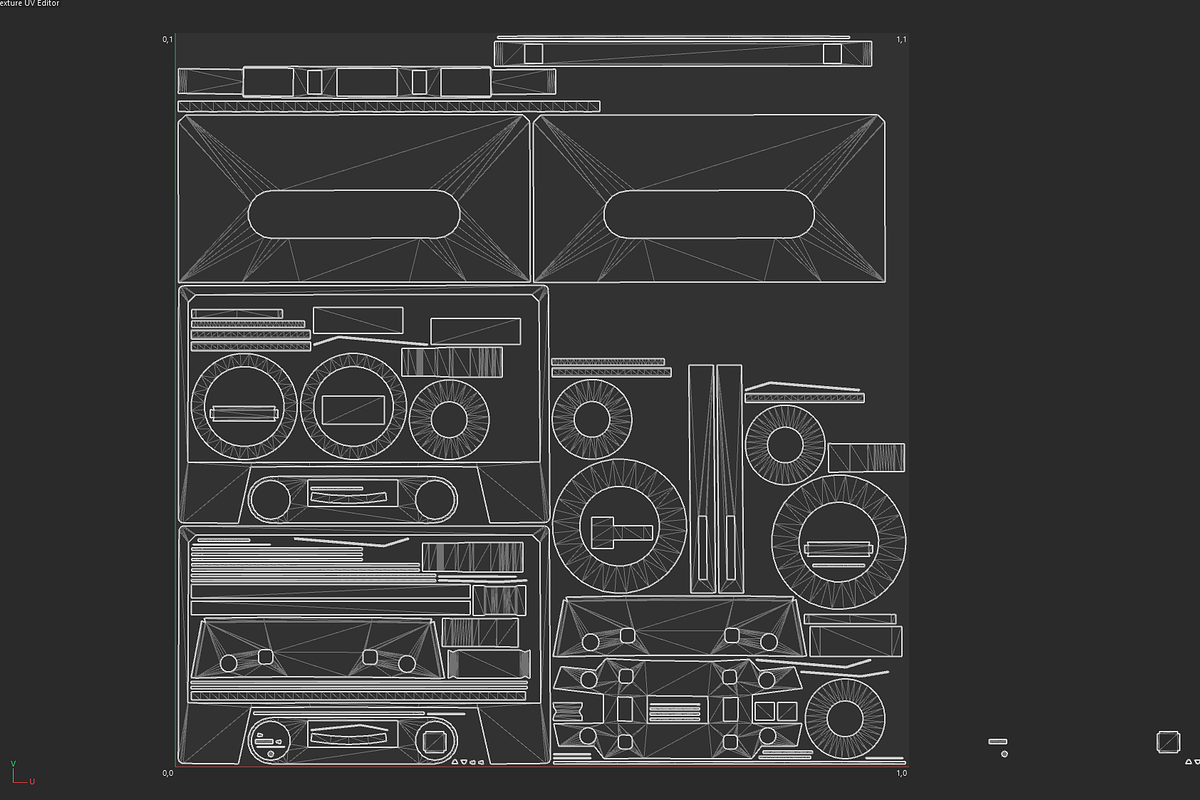 Retro cassette recorder, an Object 3D Model by Snji | 3D Models (Photo 11 of 13)