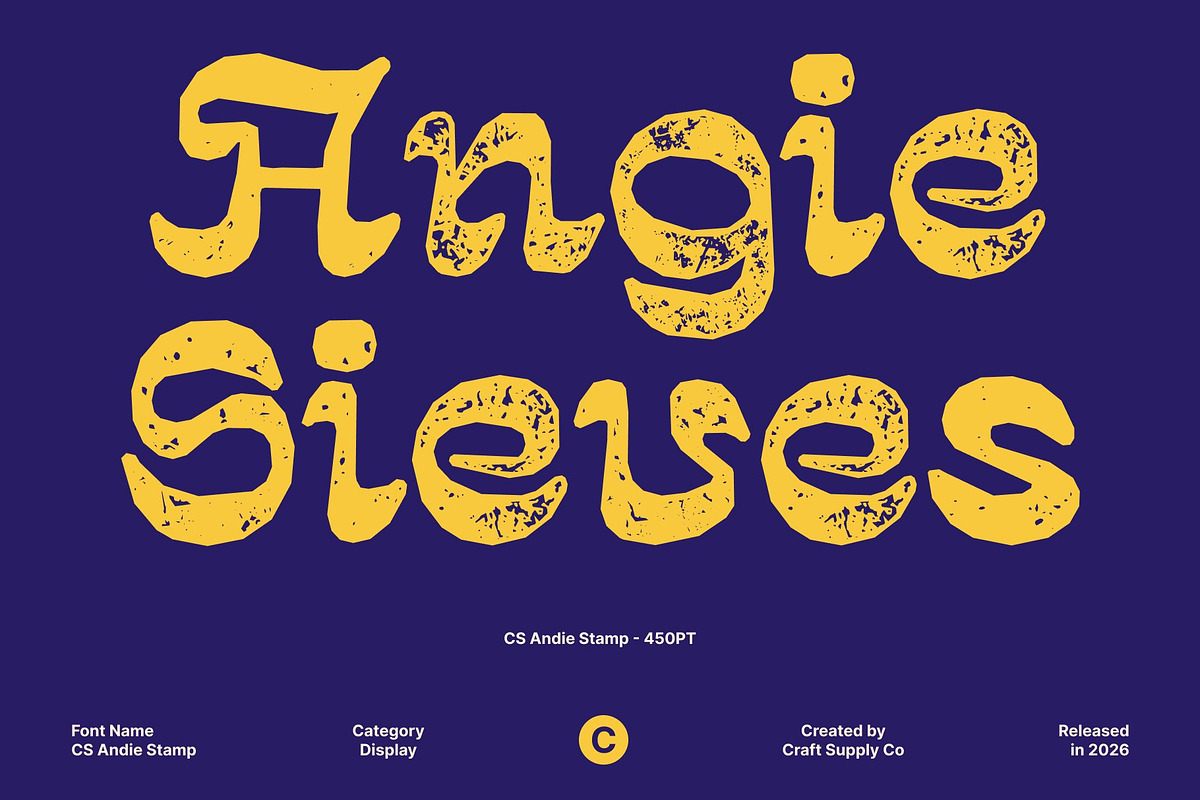 CS Andie Stamp, a Handwritten Font by Craft Supply Co. (Photo 3 of 8)
