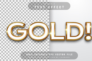 Gold 3d Text Effect Editable