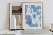 Blue Eucalyptus Cyanotype Textures, a Background Graphic by Take Care Creative (Thumbnail 3 of 6)