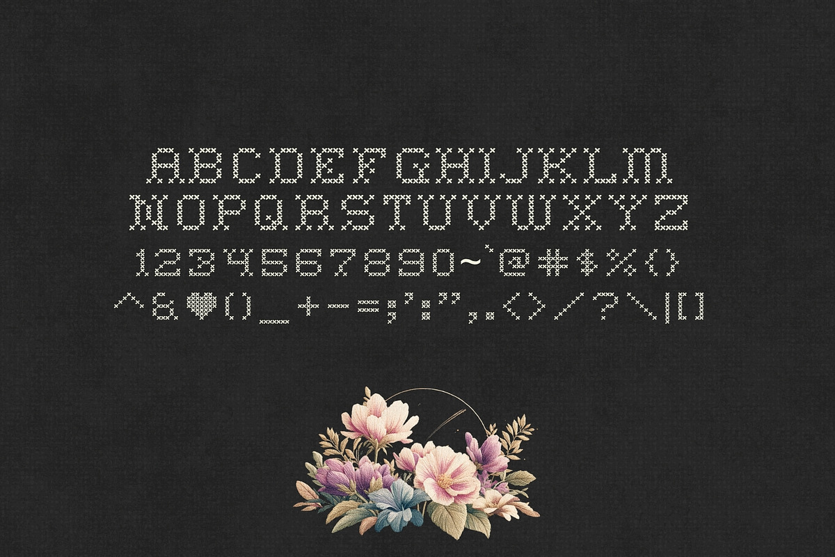 Willow Stitch - Cross Stitch Font, a Symbol Font by HipFonts (Photo 2 of 7)
