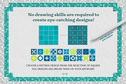 Tile Pattern Procreate Brushes, a Brush Add-On by Nico-Ng (Thumbnail 9 of 13)
