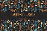 Sunken Oasis Prints & Patterns, a Pattern Graphic by GND ART STUDIO (Thumbnail 1 of 8)