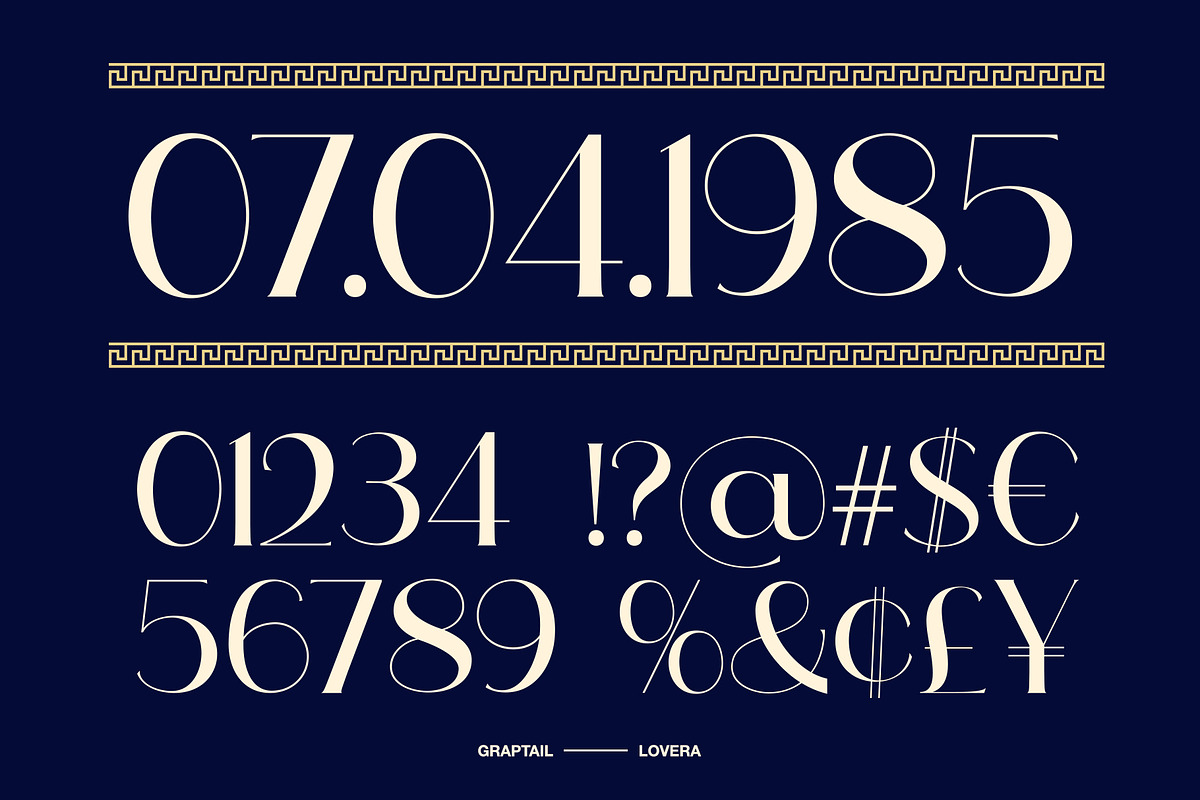 Lovera - Art Deco Typeface, a Sans Serif Font by Graptail (Photo 11 of 12)