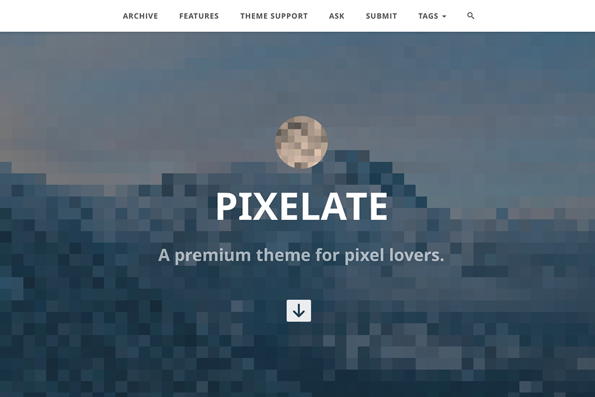 Pixelate Tumblr Theme, a Websites & App Template by Themelantic (Photo 1 of 5)
