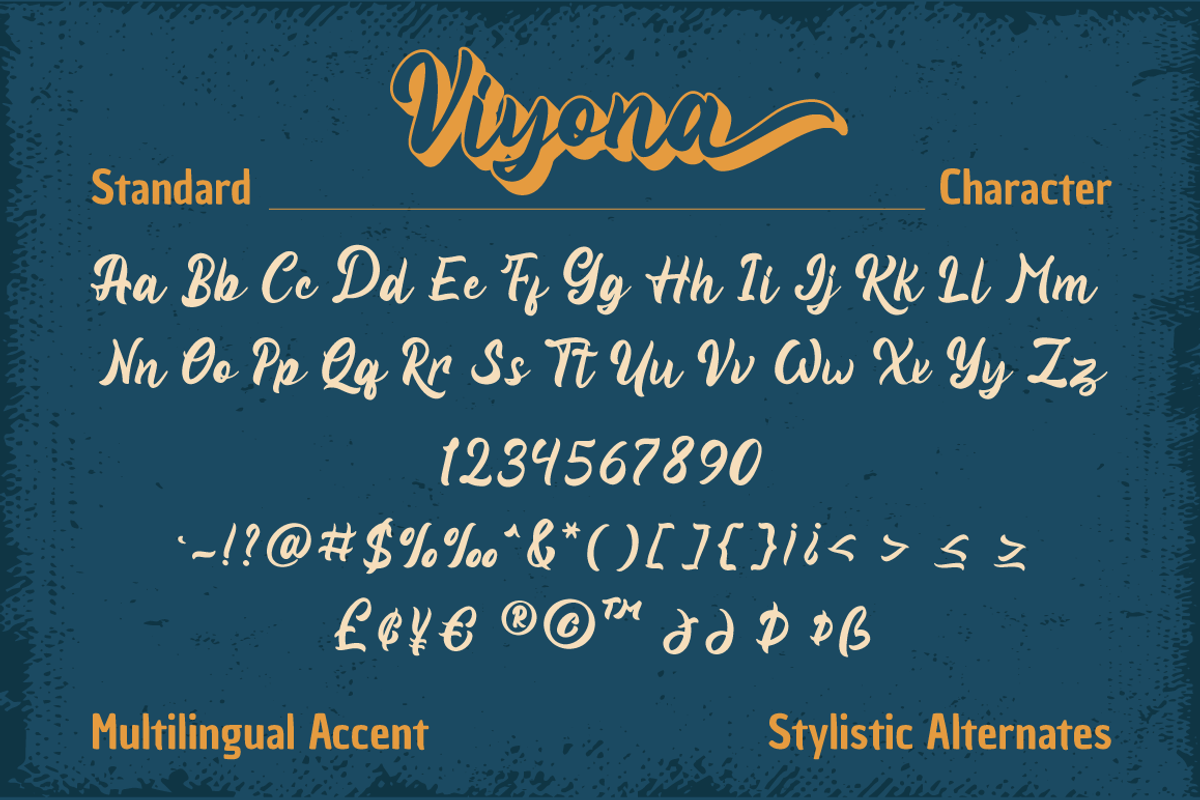 Viyona - Vintage Display Font, a Script Font by Attype (Photo 6 of 8)