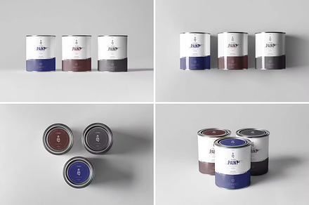 Can of Paint Mock-up, a Product Mockup by BLISS DESIGN