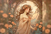 Nouveau Clipart AI Prompts, a Background Graphic by Design Laz (Thumbnail 2 of 7)