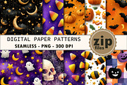 Halloween Digital Patterns, a Texture Graphic by CitraGraphics (Thumbnail 1 of 6)
