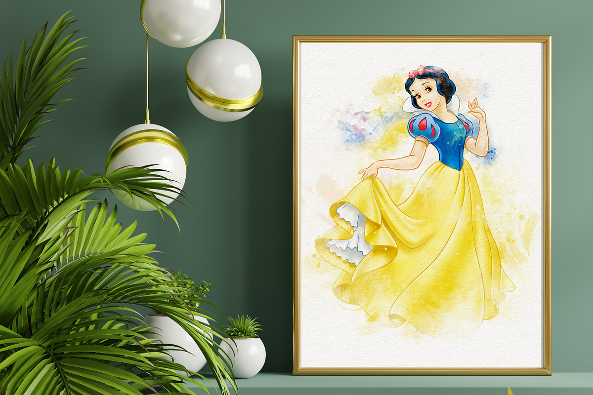 Princess Snow White Watercolor Art, a Person Illustration by Designbudy (Photo 4 of 7)