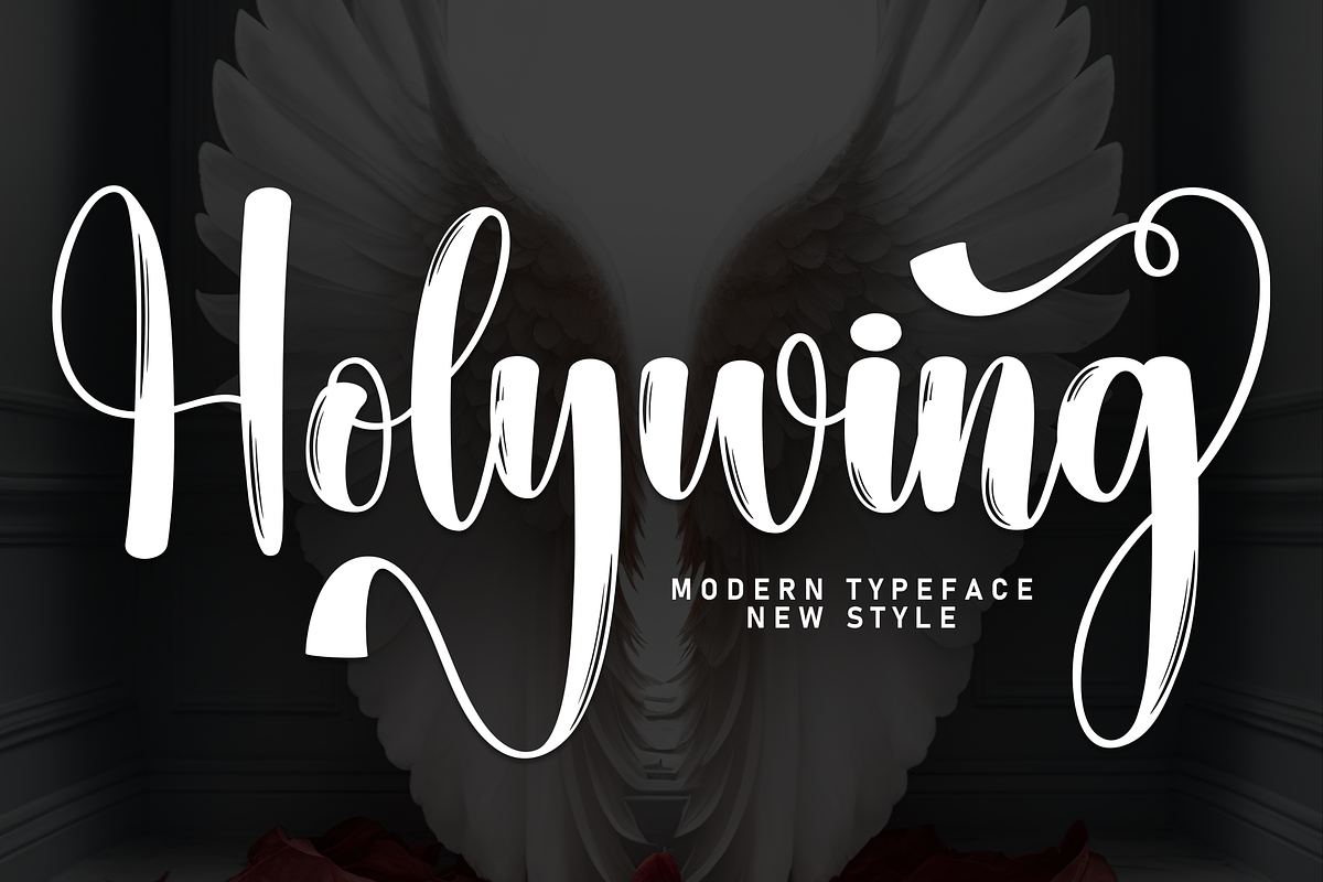 Holywing | Script Font, a Handwritten Font by Scratchones (Photo 1 of 9)