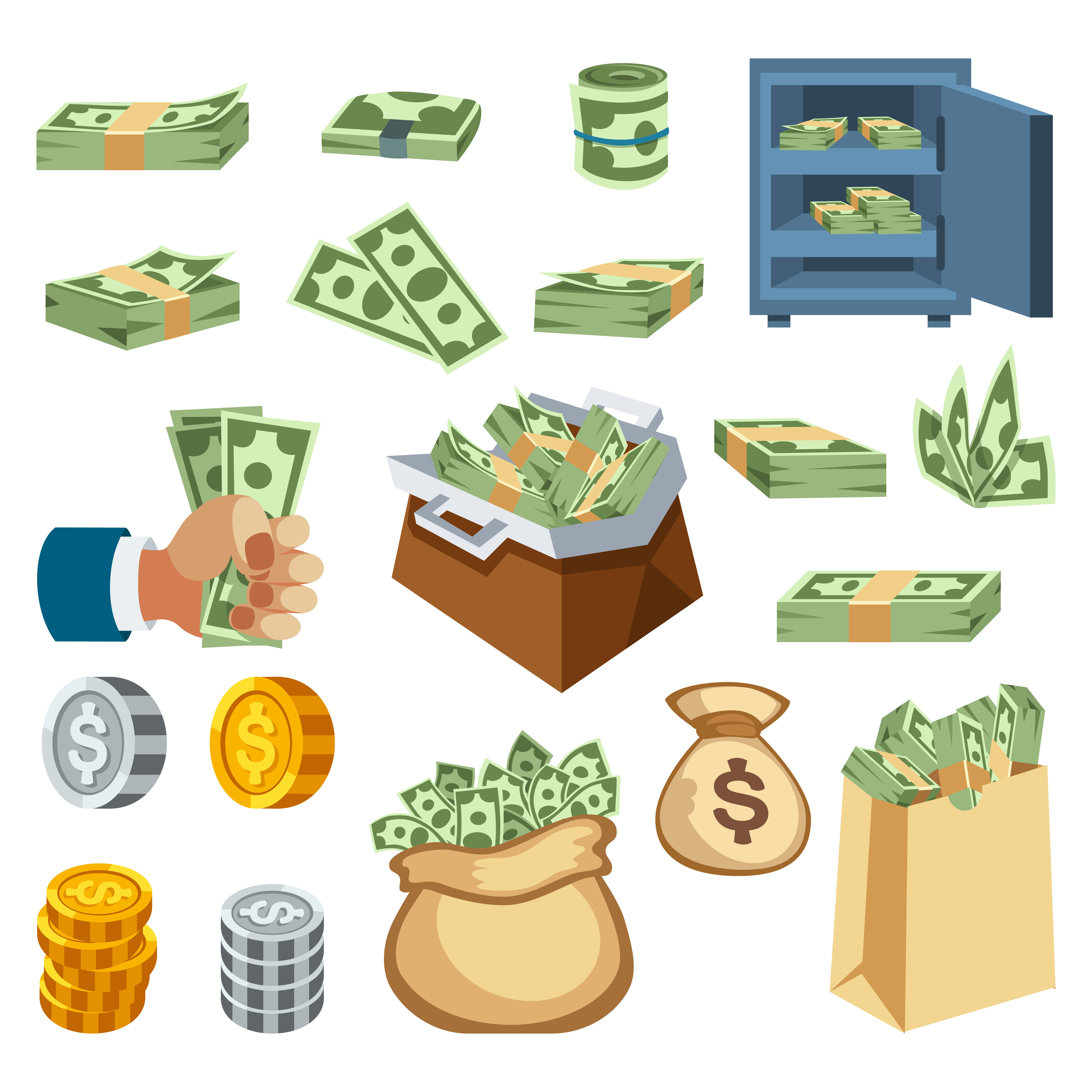 Money symbols vector, a Finance Illustration by RocketArt | Creative Market