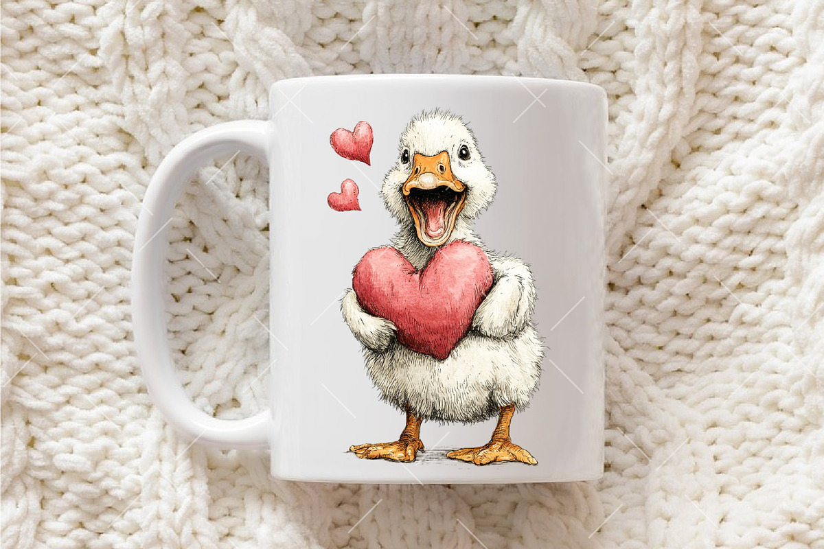 Valentine Goose Clipart, an Illustration by OK Design (Photo 5 of 6)