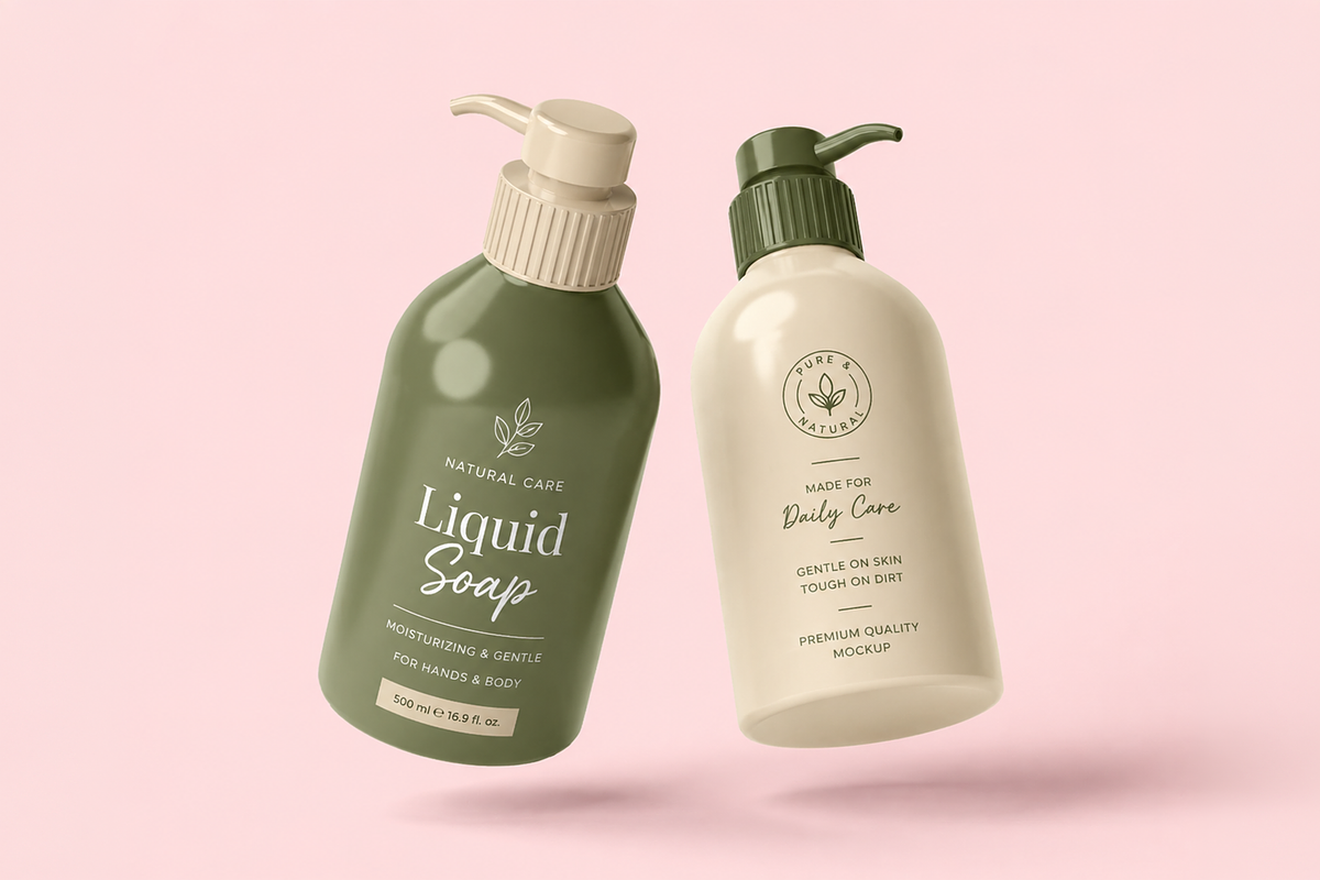 Liquid Soap Mockup, an Advertising Mockup by Custom.scene (Photo 2 of 3)