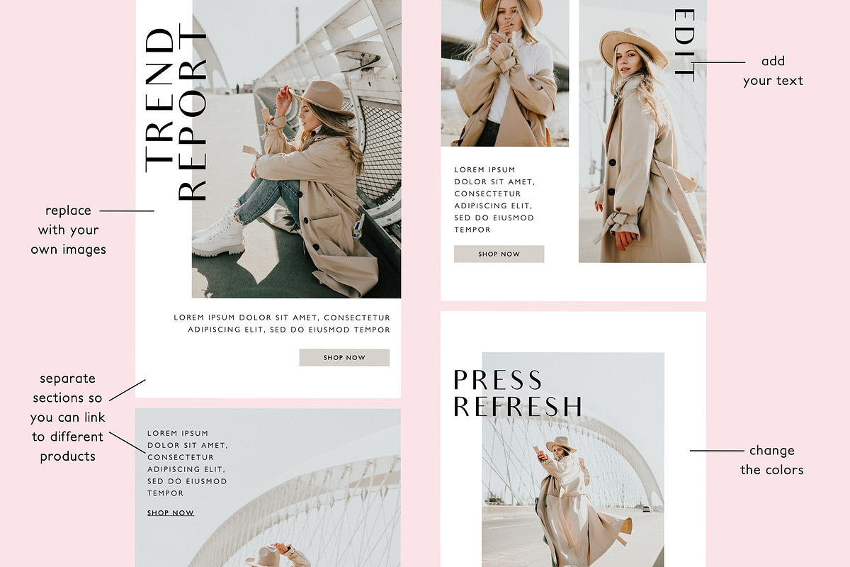 Modern Minimalist Email Template, an Email Template by KikiBunnyCreative (Photo 3 of 7)