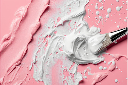 Artistic paintbrush with white paint, an Arts & Entertainment Photo by Ylivdesign
