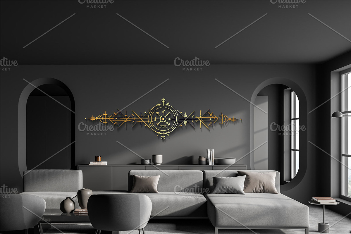 Norse viking Vegvisir Celtic symbols, an Object Graphic by GraphicRedStudio (Photo 8 of 11)