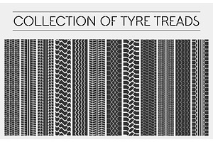 Wheel or tire, tyre treads or car tracks, a Texture Illustration by Elegant Solution