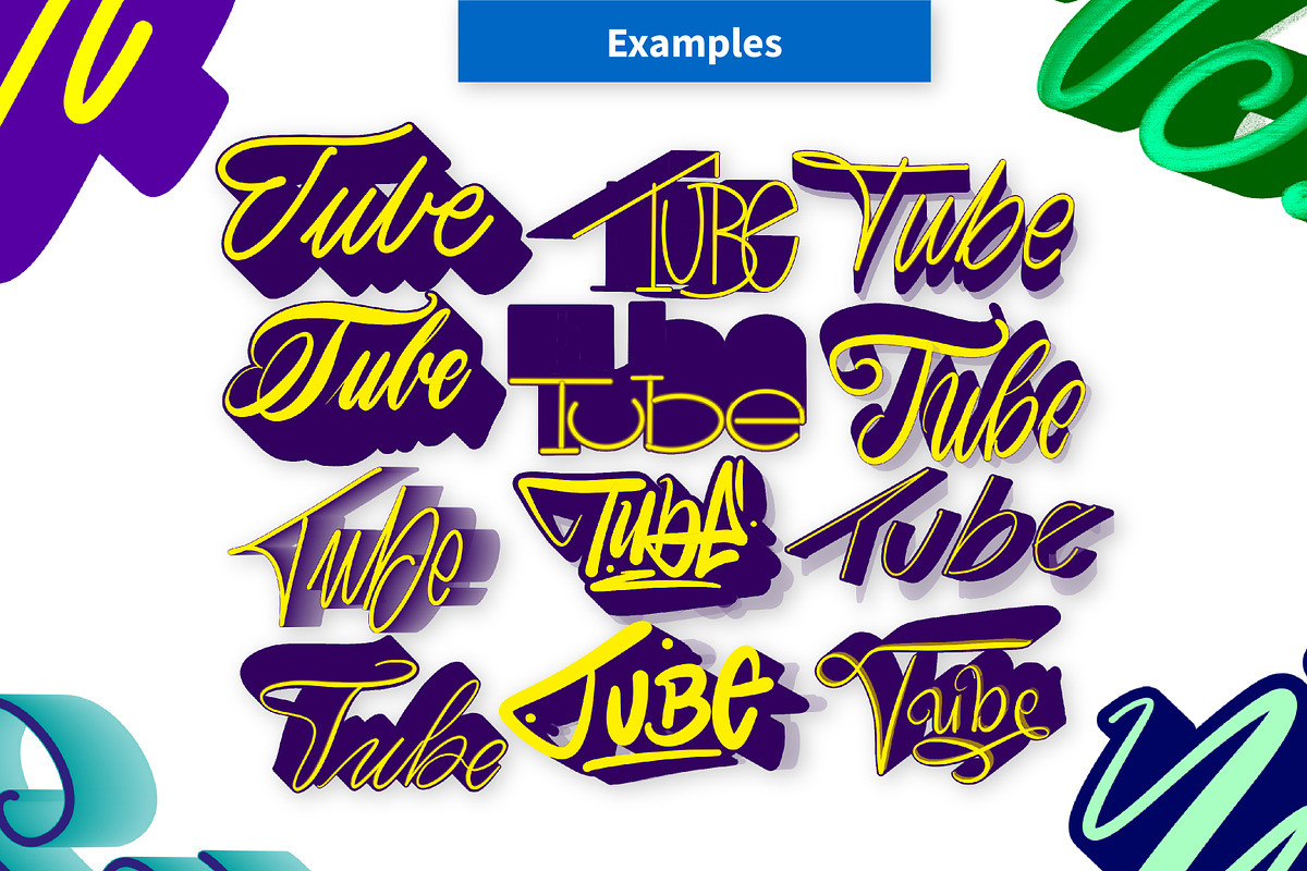 Outline TUBE Brush set, a Brush Add-On by Magnatype (Photo 6 of 6)