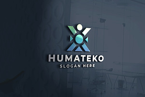 Abstract Geometric Human/Community L, a Design Template by Design_Planet