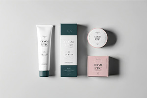 Top View Beauty Product Brand Mockup, a Packaging Mockup by DesignRushMarket