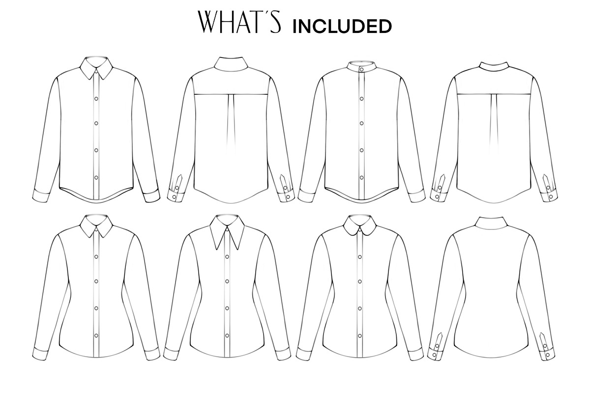 Women’s Shirts & Blouses Flats, a Person Illustration by designs.svkl (Photo 2 of 6)