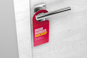 Door Hanger Mockup Set