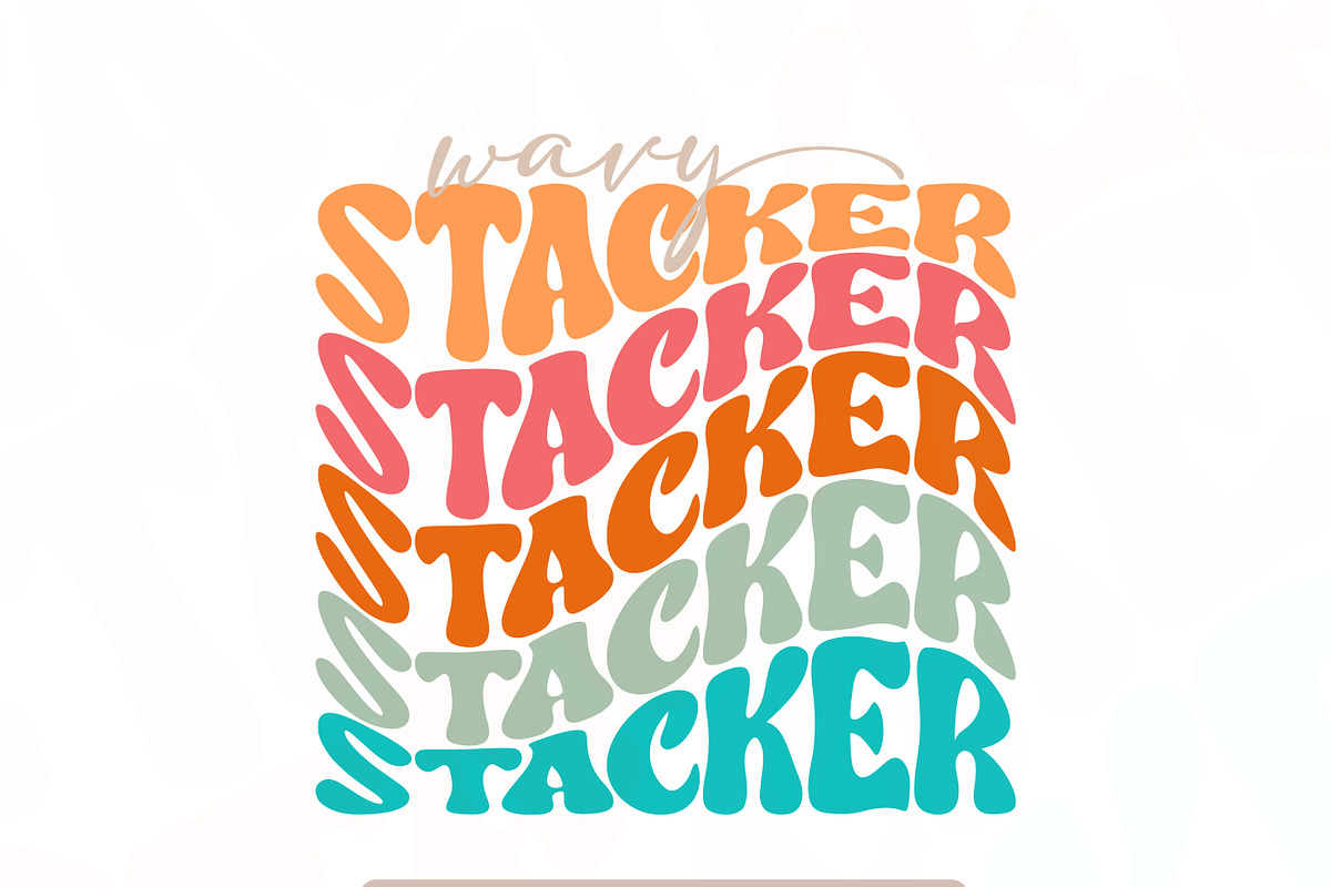 Wavy Stacker, a Handwritten Font by Mini_World (Photo 2 of 13)