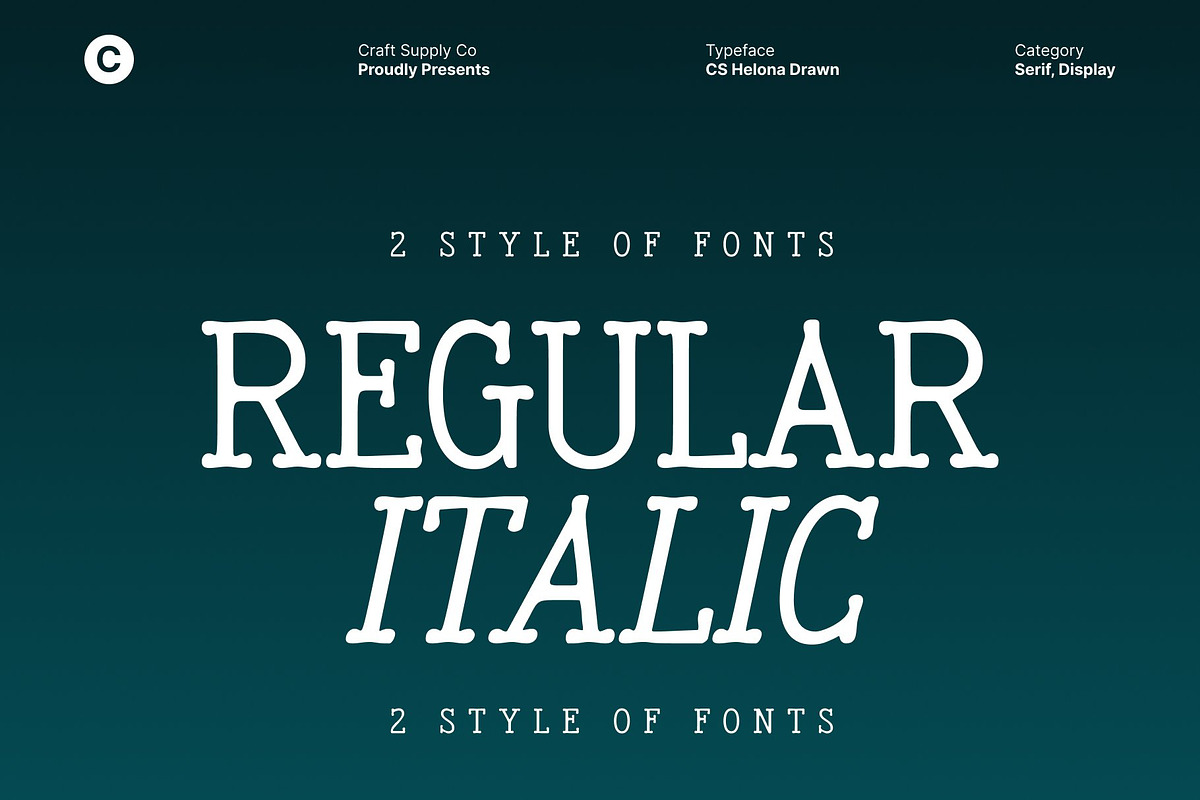CS Helona Drawn, a Serif Font by Craft Supply Co. (Photo 2 of 8)