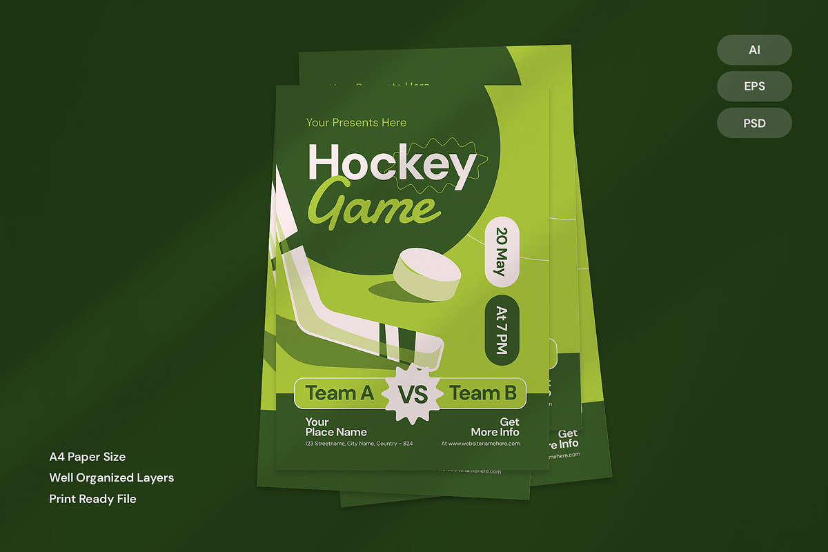 Hockey Game - Flyer preview 2