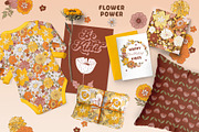 Flower Power - Retro Vectors, an Illustration by Twigs and Twine (Thumbnail 2 of 9)