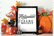 Halloween Frame Mockup Bundle, a Product Mockup by CatBoneDesign (Thumbnail 4 of 10)