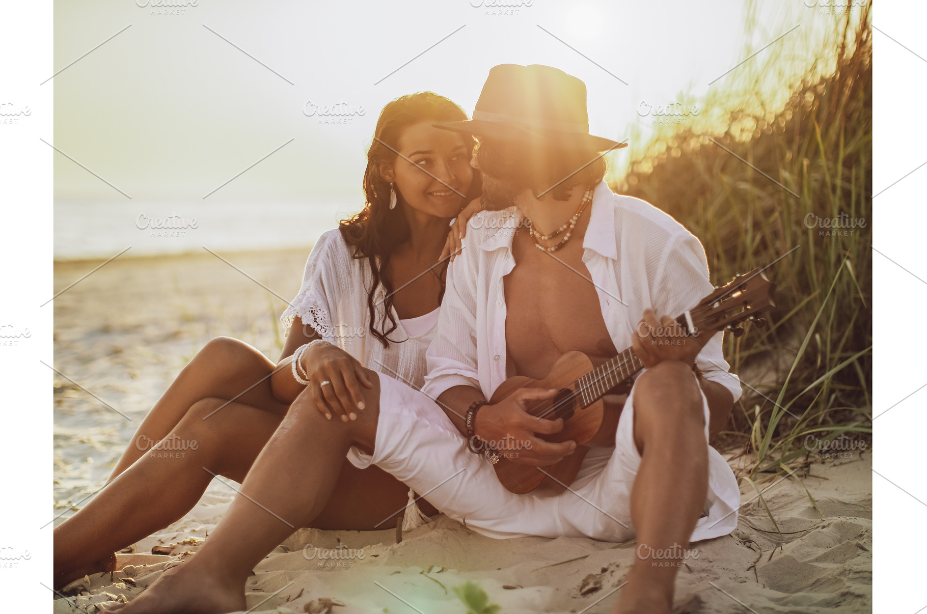 Couple in Love Playing Guitar and, a Person Photo by Emotion photo