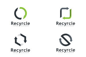 Recycle logo icon vector. recycling, a Branding & Logo Template by T.Vooka