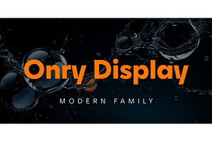 Onry Display, a Sans Serif Font by NicolassFonts