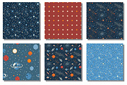 8 bit Galactic Patterns and Stickers, a Pattern Graphic by Alex Krugli (Thumbnail 6 of 8)