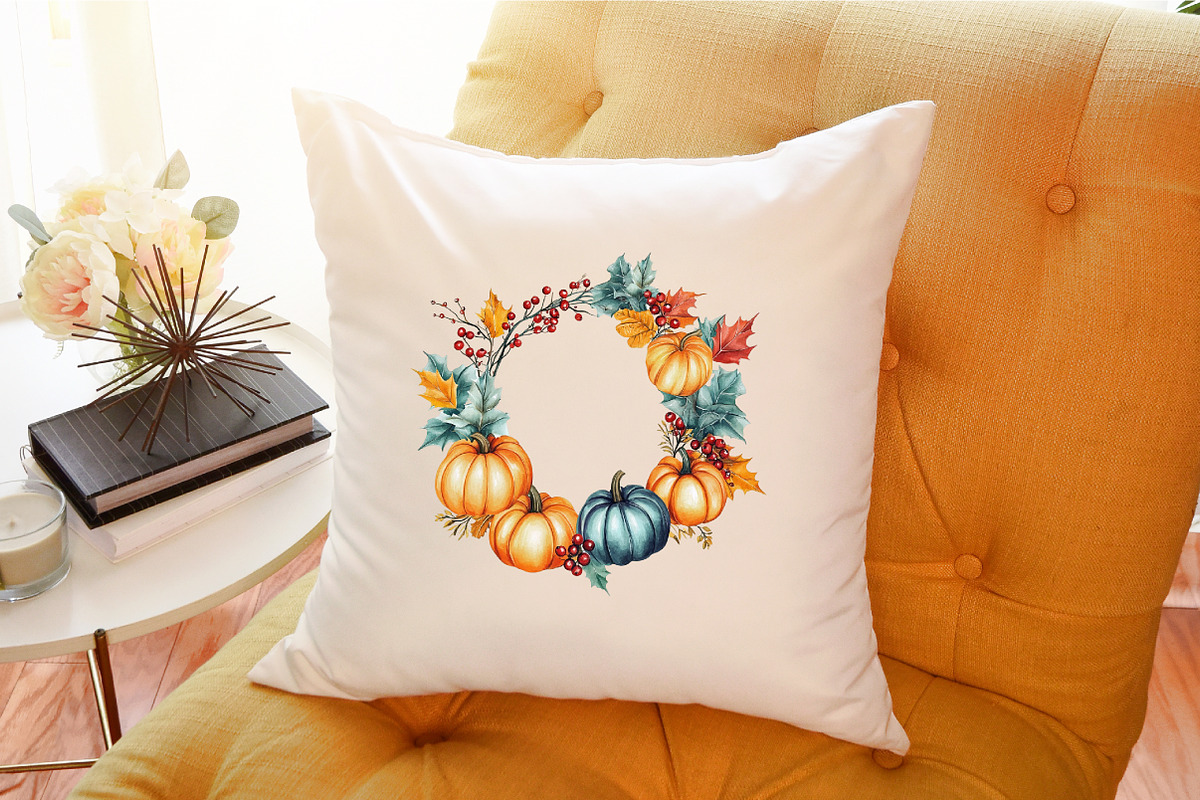Pumpkins and Flowers Sublimation Cli, an Illustration by Sublimation Artist (Photo 6 of 6)