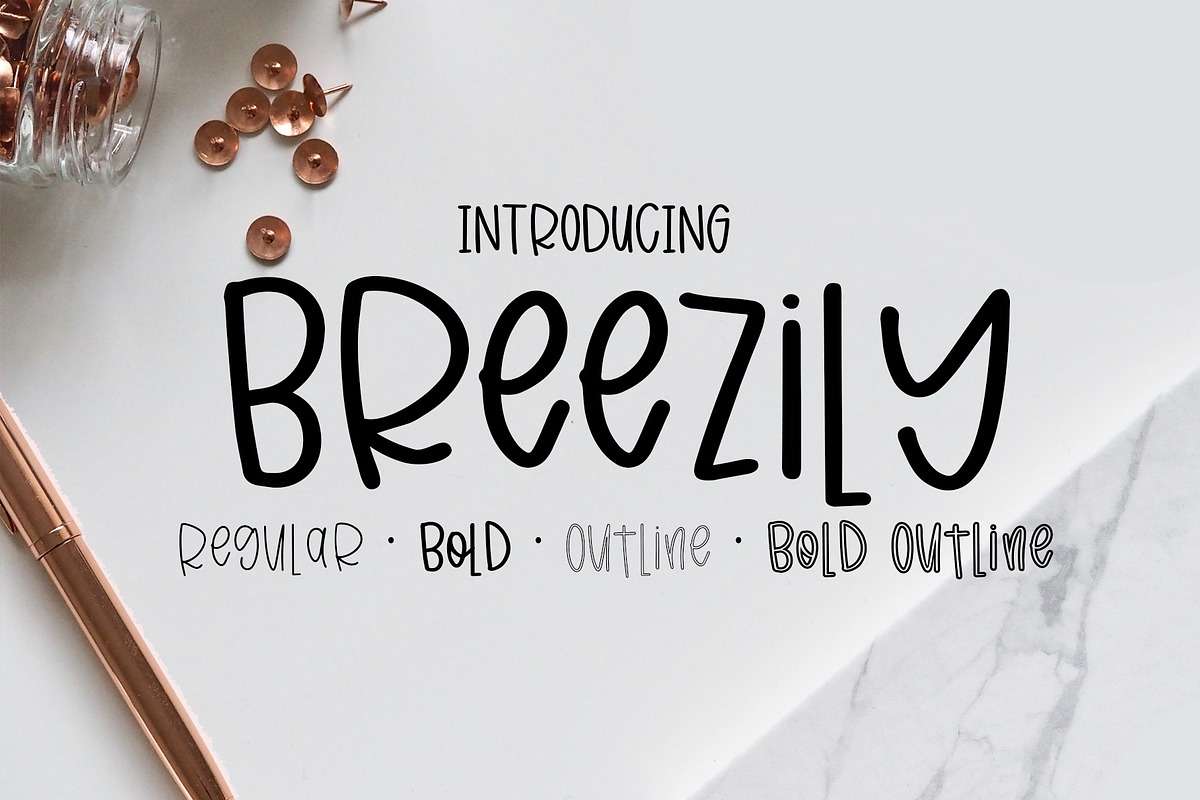Breezily, a Sans Serif Font by Affinity Grove (Photo 1 of 11)