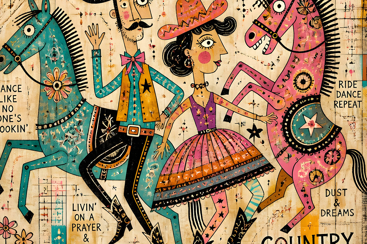 Country Dance, a Person Illustration by Sharon Schwalbe (Photo 6 of 6)
