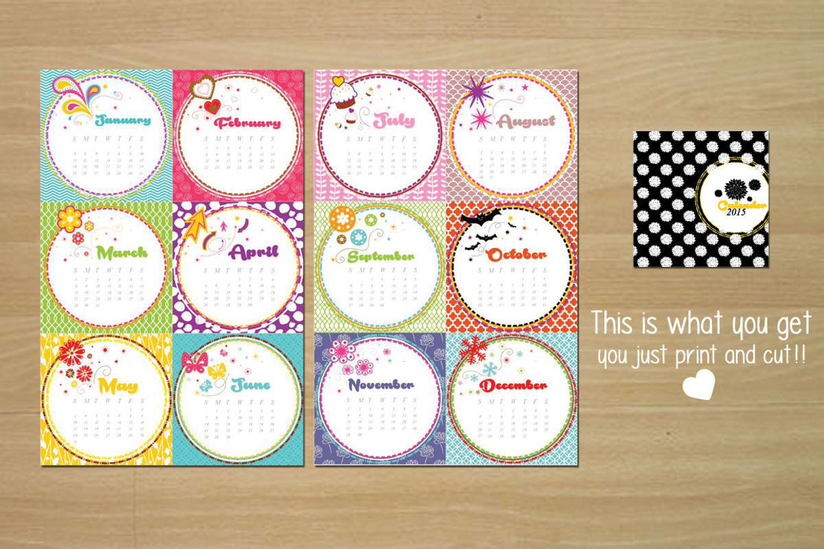 Cute Calender 2015, a Stationery Template by Pegaconleche Papercute (Photo 3 of 4)