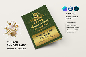 Church Anniversary Program Brochure